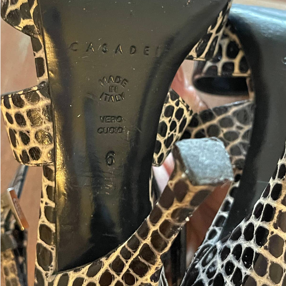 CASADEI Women's Italian Leather Heels Vero Cuoro Sz 6 - Picture 8 of 9